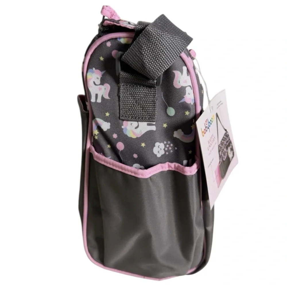 BABY BOOM Unicorn Diaper Bag - Pink and Gray -- Designed for GIRL -- NWT